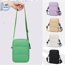 64 캐주얼 가벼운 미니 크로스백 패딩백 핸드폰 가방 보조BAG 폰케이스 학생 남자 여자 산책 운동 여권 여행